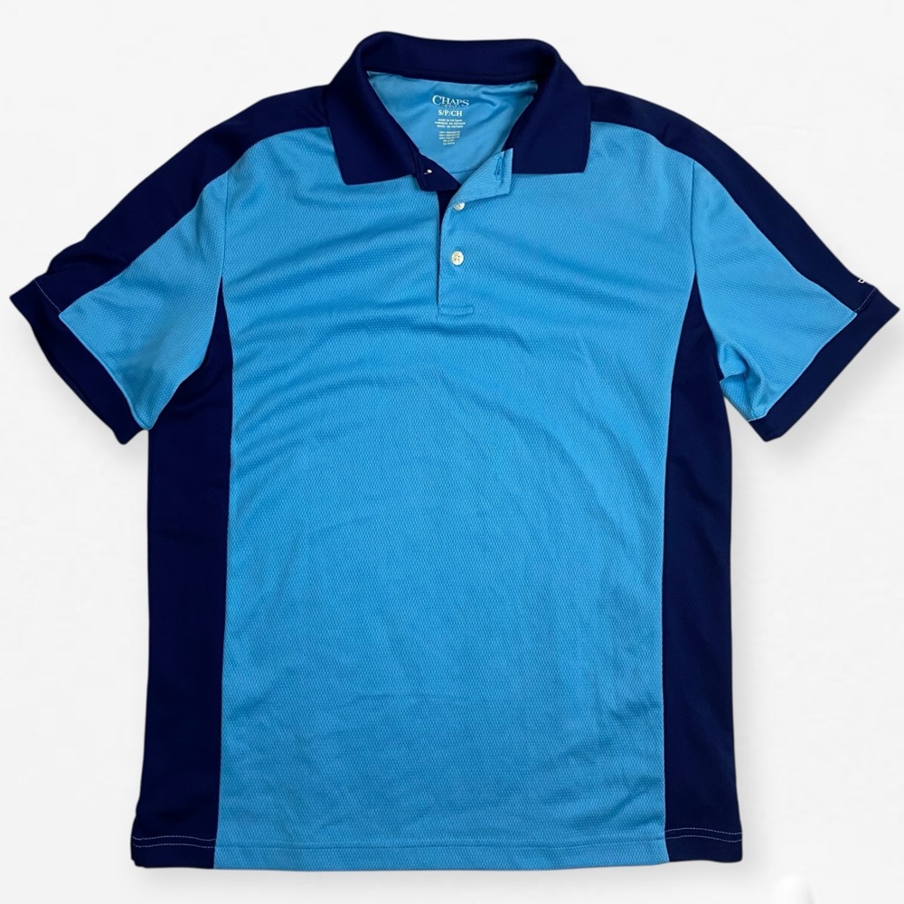 Set of 2 Chaps Golf light blue polo size S Champion Blue Shirt size M - Picture 2 of 5